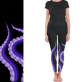 Midnight Sucker Purple Tentacle Leggings with Pockets